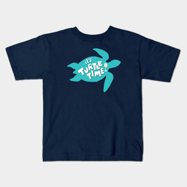 Turtle Time Kids T-Shirt by Cat Bone Design